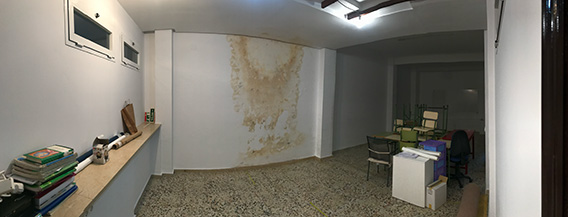 The main space before renovations